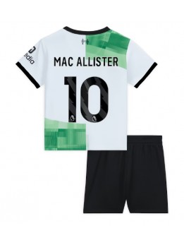 Otroški Nogometna dresi replika Liverpool Alexis Mac Allister #10 Gostujoči 2023-24 Kratek rokav (+ hlače)
